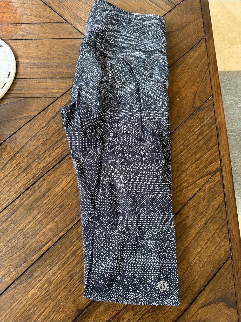 lululemon athletica Black & White Patterned Leggings-Fast and Free